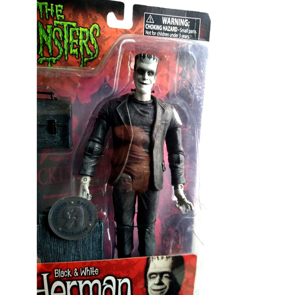 The Munsters Black & White Herman Munster Exclusive Edition Horror Halloween - Picture 4 of 10